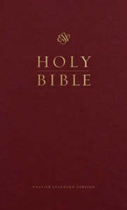 Bibles: ESV Pew Bible burgundy hardcover 8.5 point font