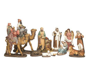 11 Piece Nativity Set Colourful/Camels 20.5cm high *ONLY AVAILABLE IN STORE/PICK UP*