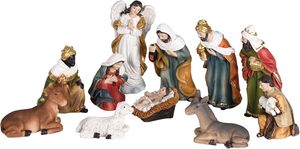 Seasonal: 11 Piece Nativity Holy Family & Animals 8cm high