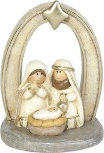 1 Piece Holy Family in Creche 8cm high