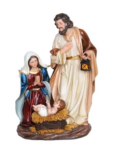 Seasonal: Nativity Scene - Holy Family - One Piece 128mm x 95mm x 65mm.