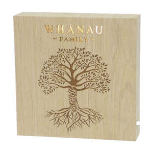 Family: Whanau Family Wooden LED Block