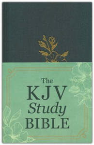 Kjv: KJV Study Bible sage bouquet hardback printed cloth 8 point font