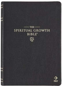 NLT Spiritual Growth Bible Black Full Grain Leather 9 point font