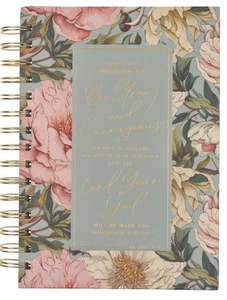 General: Be Strong and Courageous Delicate Dahlia Spiral Journal - Joshua 1:9