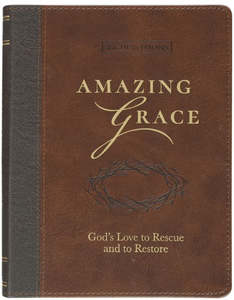 Amazing Grace Two-Tone Brown Faux Leather Daily Devotional