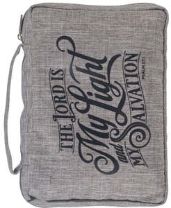 Bible Accessories: My Light and Salvation Gray Value Bible Cover large