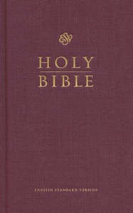 ESV Church Bible burgundy hardcover 7.5 point font