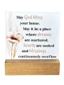 Fleur Ceramic Plaque - House Blessing