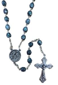Seasonal: Christmas Centrepiece Holy Family Rosary - teal/green
