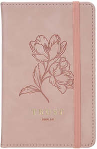 Mothers Day: Trust Mottled Blush Faux Leather Hardcover Notebook with Elastic Band Closure - Proverbs 3:5