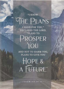 Gift Books: Hope and a Future Mountain Path Medium Notebook - Jeremiah 29:11