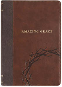 Men: Amazing Grace Brown Crown of Thorns Classic Faux Leather Journal - Isaiah 53:3