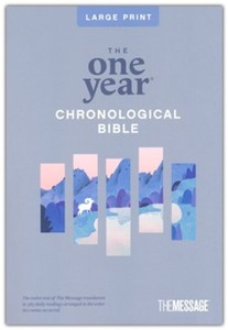 Devotional: Message One Year Chronological Bible Large Print thinline edition softcover 10.25 point