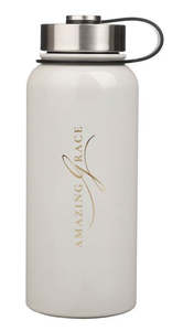 Gifts: Amazing Grace White Crown of Thorns Stainless Steel Water Bottle