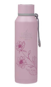 Gifts: Be Joyful Pink Stainless Steel Water Bottle - 1 Thessalonians 5:16