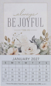 2027 Always Be Joyful Mini Magnetic Calendar - Thessalonians 5:16