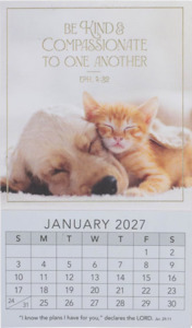 2027 Be Kind Mini Magnetic Calendar - Ephesians 4:32