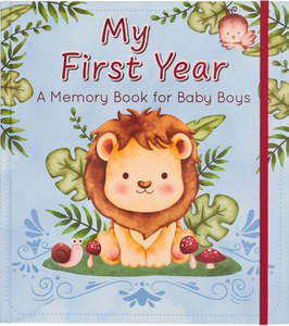 Preschool: My First Year Hardcover Memory Book for Baby Boys