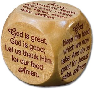Mealtime Wooden Prayer Cube