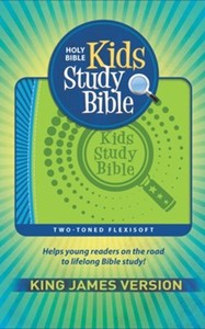 Kjv: KJV Kids Study Bible Green/blue flexisoft red letter 9 point font. Ages 8-12