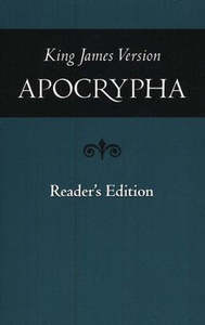 KJV Apocrypha, Readers Edition paperback black paperback 7 point font