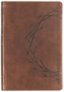 KJV Bible Giant Print Full Size Crown of Thorns/Amazing Grace Brown Faux Leather&hellip;