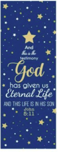 Christmas: - God Has Given Us Eternal Life - John 5:11. Christmas Bookmark