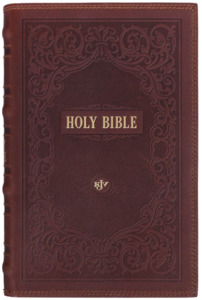 Kjv: KJV Bible Giant Print Chestnut Brown Full-grain Leather INDEXED 14 point font