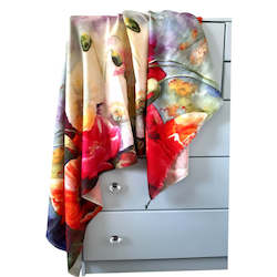 Popping Portrait Merino Wool Throw