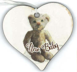 New Baby Heart Tag