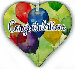 Congratulations  Heart Tag