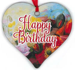Happy Birthday Heart Tag