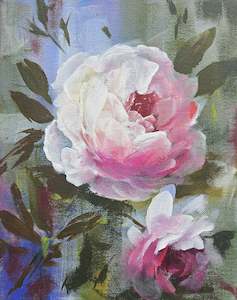 Small Original Heritage Rose Painting #25