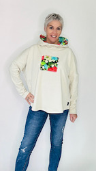 Goodie Hoodie - Cream with Trim