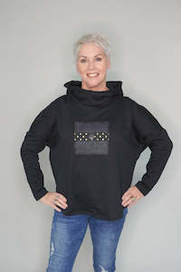 Goodie Hoodie - Black Gold Trim