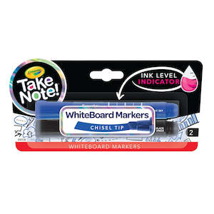 Crayola: CRAYOLA TAKE NOTE! CHISEL TIP WHITEBOARD MARKERS 2 PACK