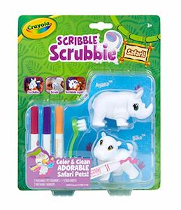 CRAYOLA SCRIBBLE SCRUBBIE SAFARI PETS RHINO & HIPPO