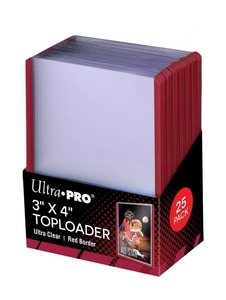 Pokemon TCG Sleeves | Ultra Pro Deck Sleeves - Top Loader - Red Border - 35pt - 25 pack