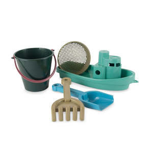 Dantoy: Dantoy - Blue Marine Toys - Boat & Sand Set with Cotton Net