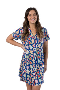 Womens Christmas Pyjamas: Women's Luxe Bamboo Gingerbread Christmas Nightie