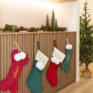 Luxe Velvet Personalised HUMAN Christmas Stockings