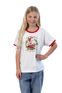 Children's Cotton Santa Christmas T-Shirt