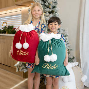 Santa Sacks 1: Luxe Velvet Personalised Santa Sacks