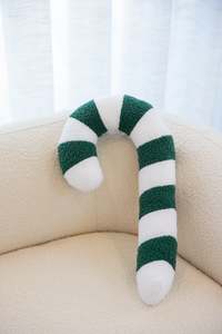 Green Candy Cane Christmas Cushion