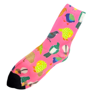 Products: Pink NZ Bird Socks - OSFM