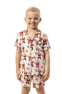 Christmas Pyjamas: Children's Luxe Bamboo Jolly Santa Christmas Pyjamas