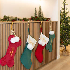 Products: Luxe Velvet Personalised DOG Christmas Stockings