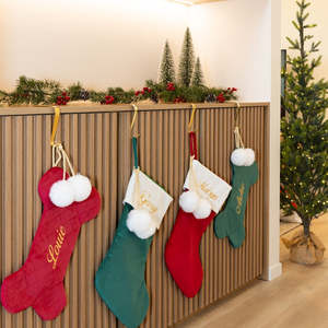 Products: Luxe Velvet Personalised HUMAN Christmas Stockings