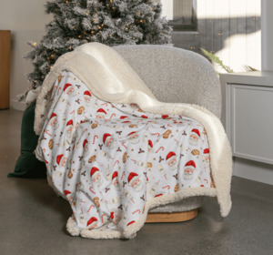 Christmas Nz: Jolly Santa Christmas Blanket